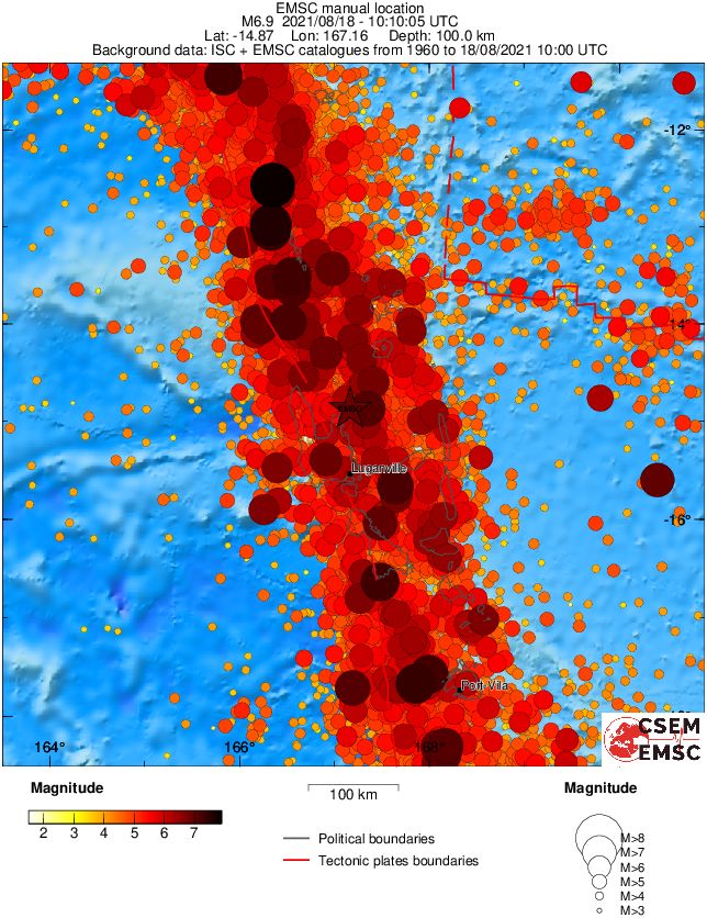 regional magnitude historical seismicity