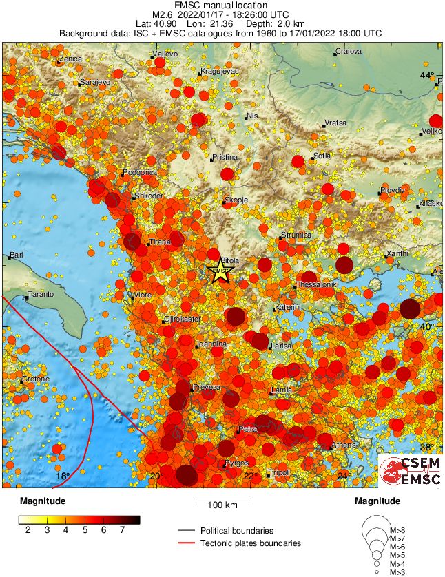 regional magnitude historical seismicity