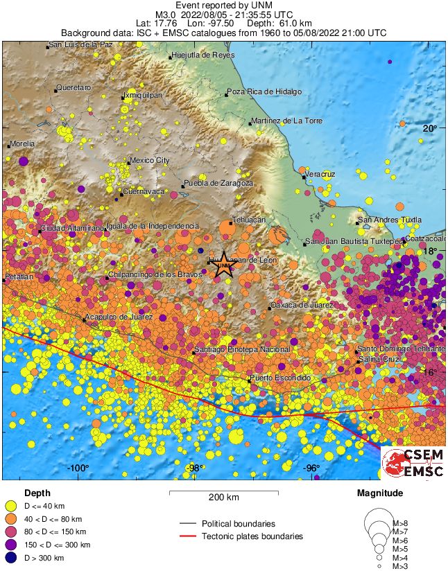 regional historical seismicity