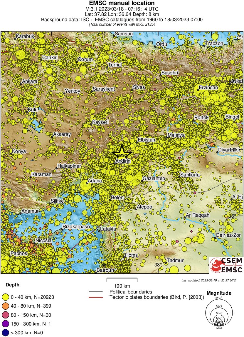 regional historical seismicity