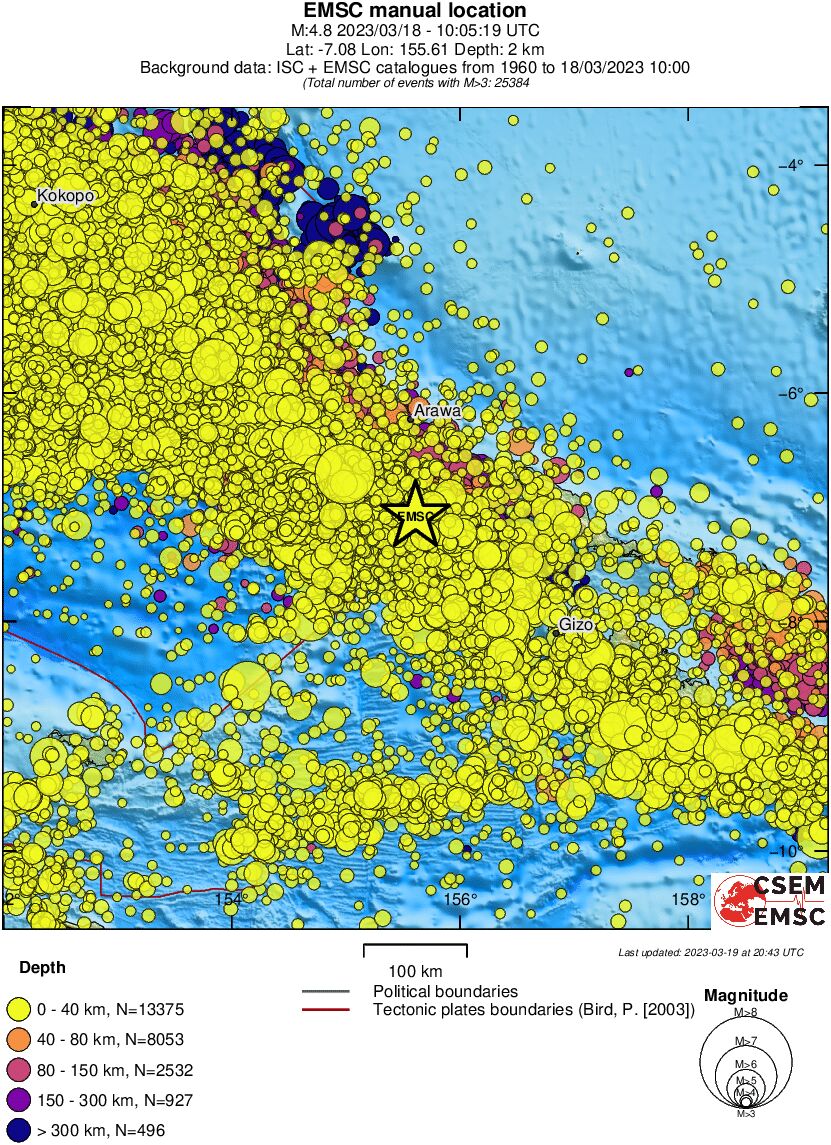 regional historical seismicity