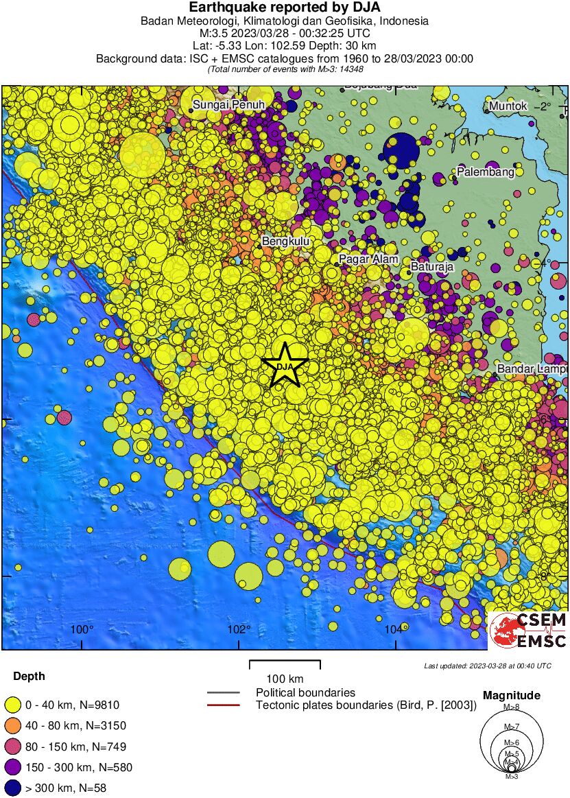 regional historical seismicity