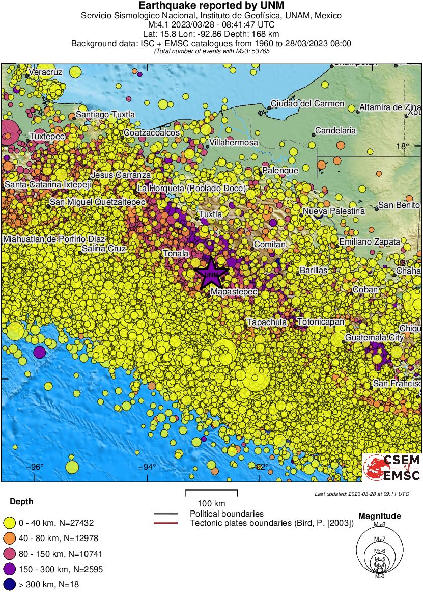 regional historical seismicity