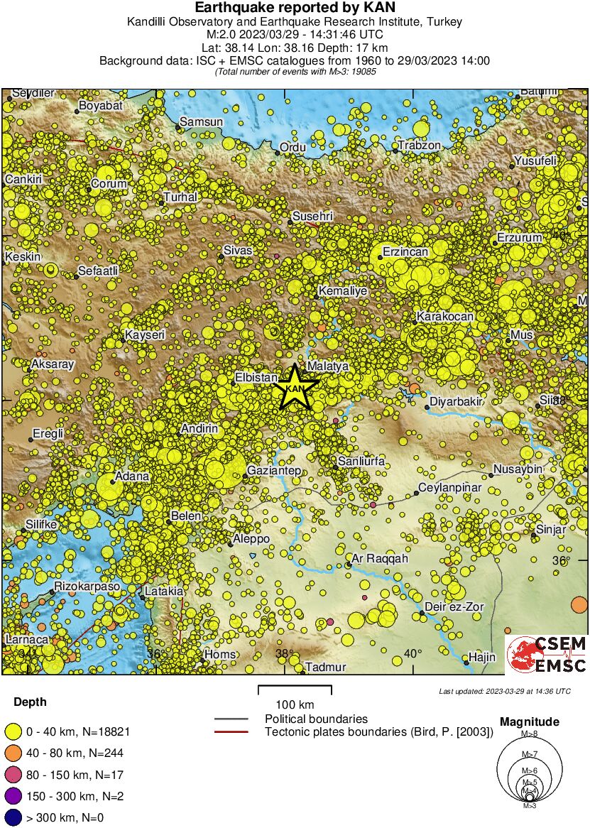 regional historical seismicity
