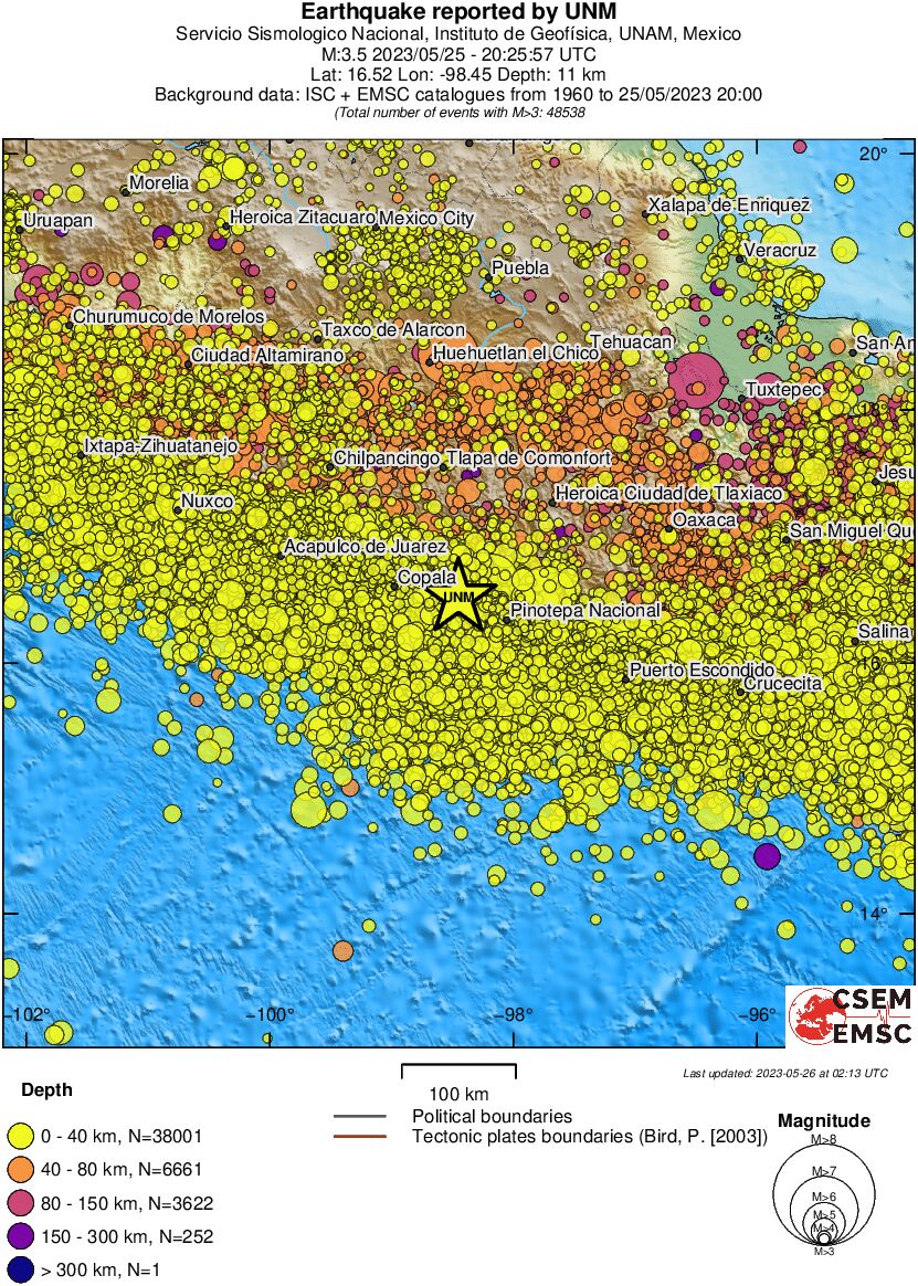 regional historical seismicity