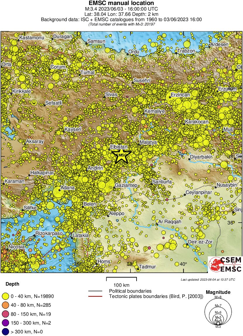 regional historical seismicity