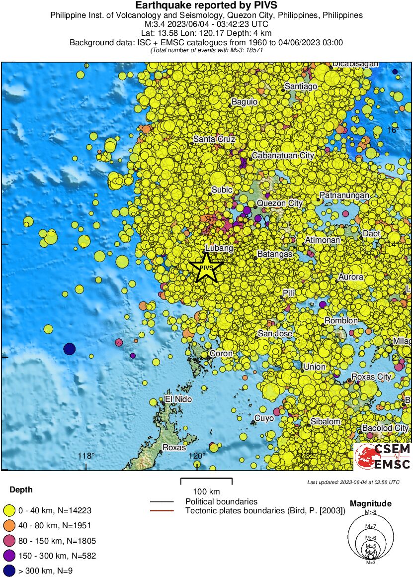regional historical seismicity