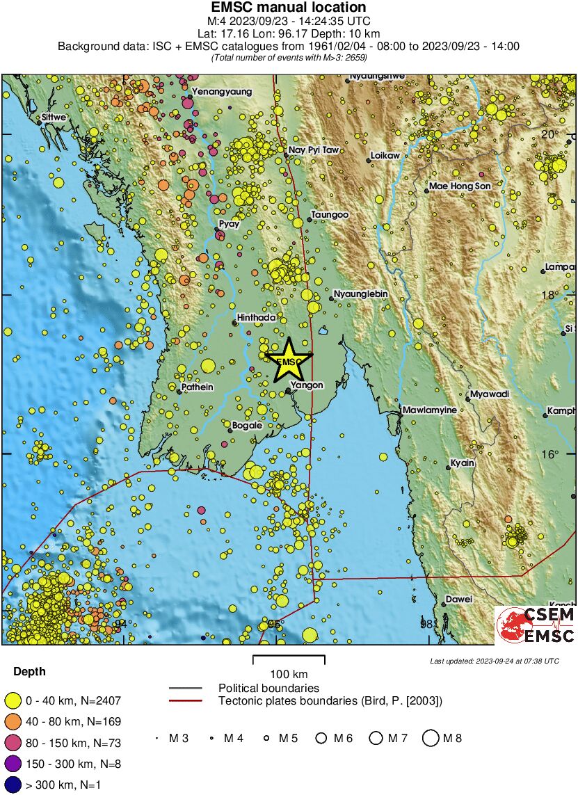 regional historical seismicity