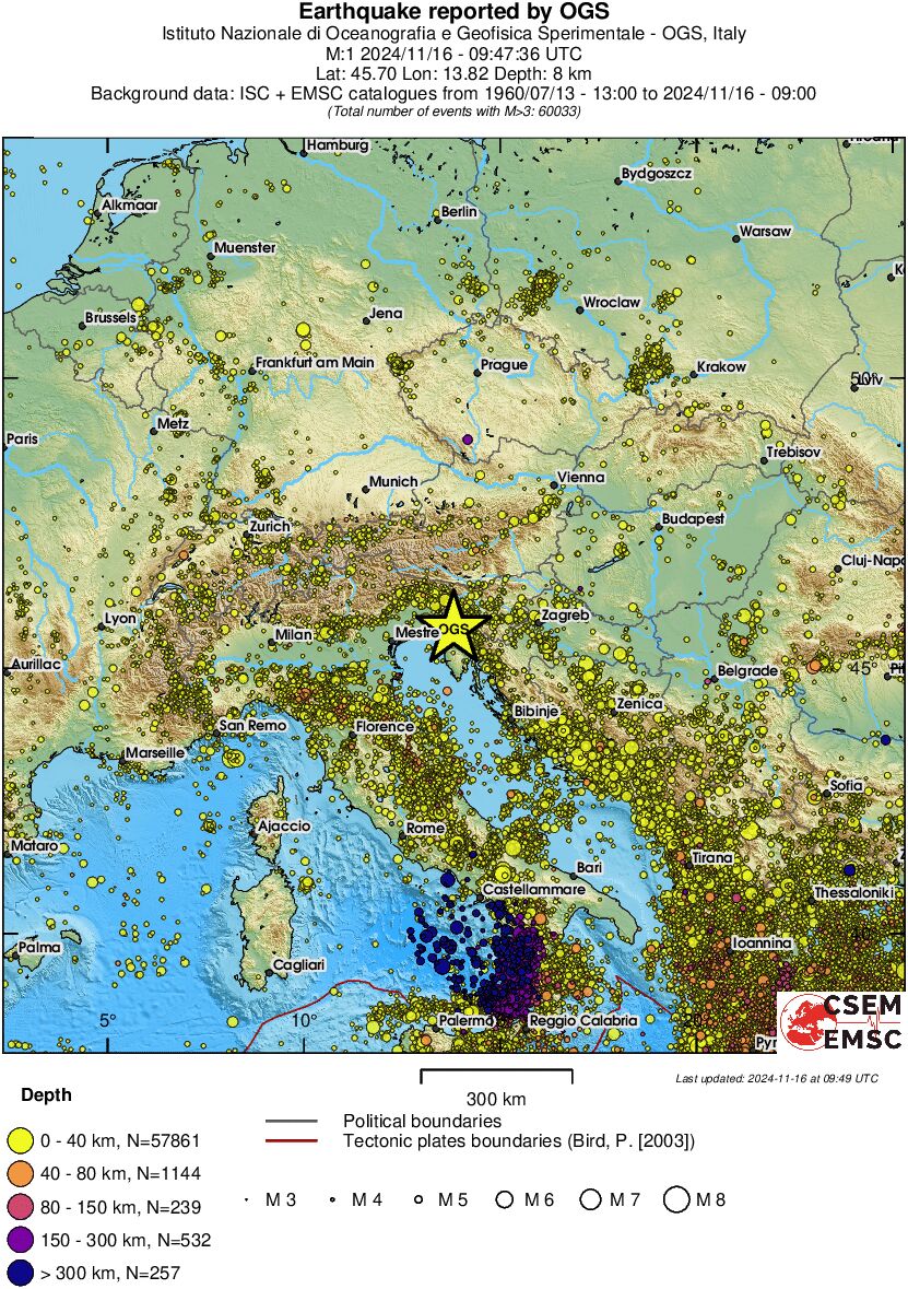 wide historical seismicity