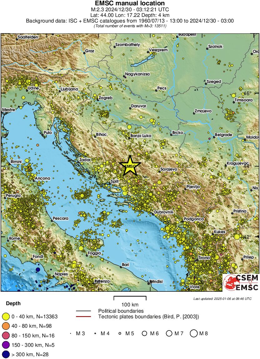 regional historical seismicity