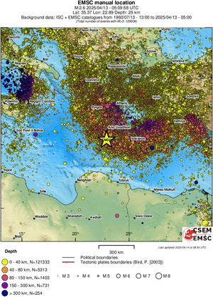wide historical seismicity