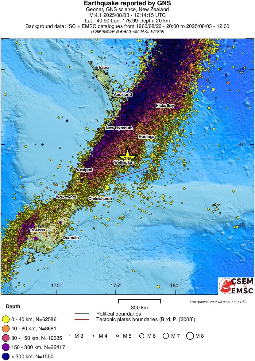 wide historical seismicity
