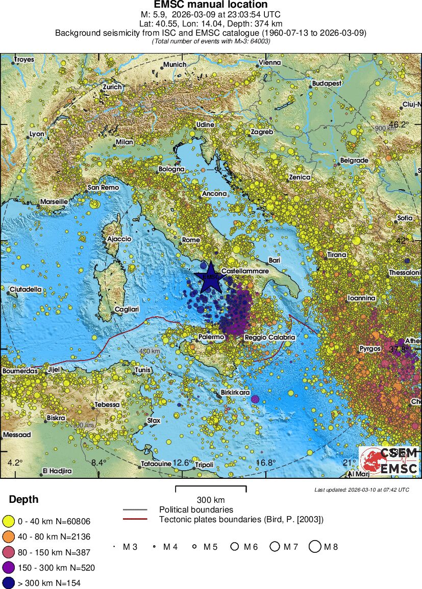 wide historical seismicity