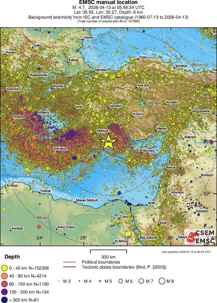 wide historical seismicity