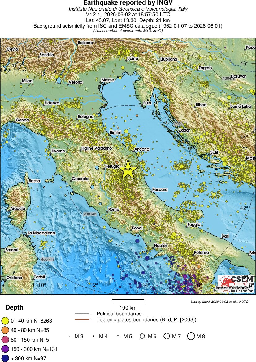 regional historical seismicity