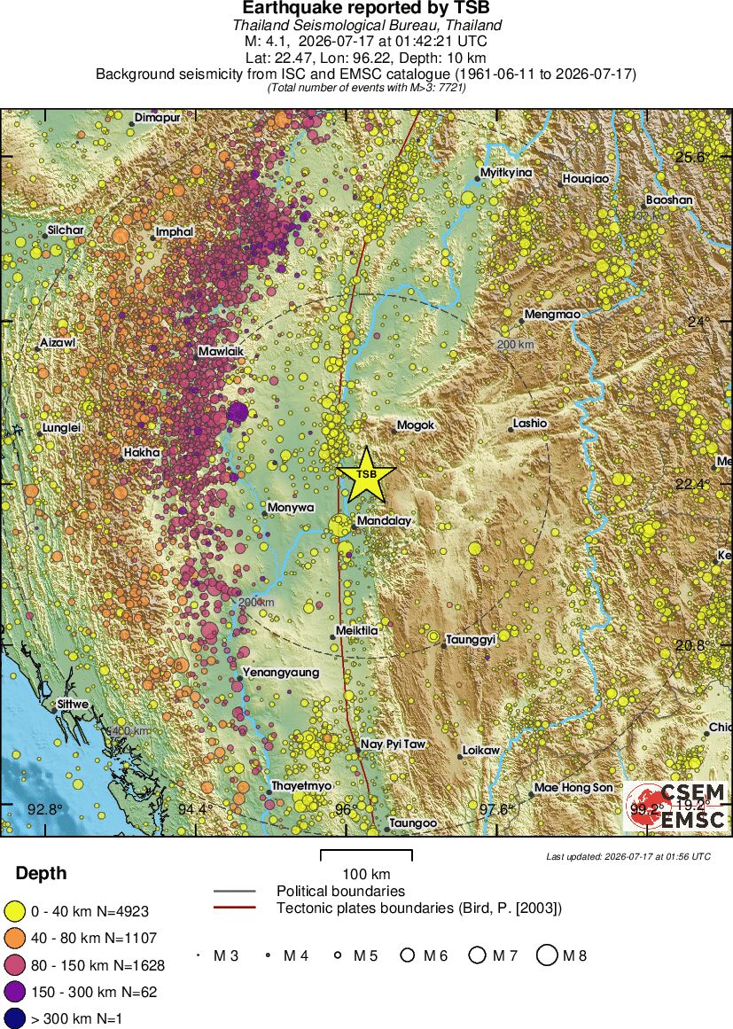 regional historical seismicity