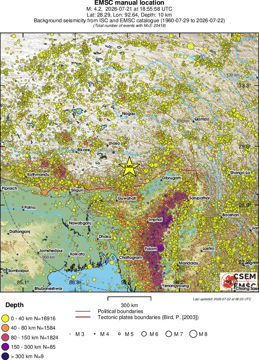wide historical seismicity