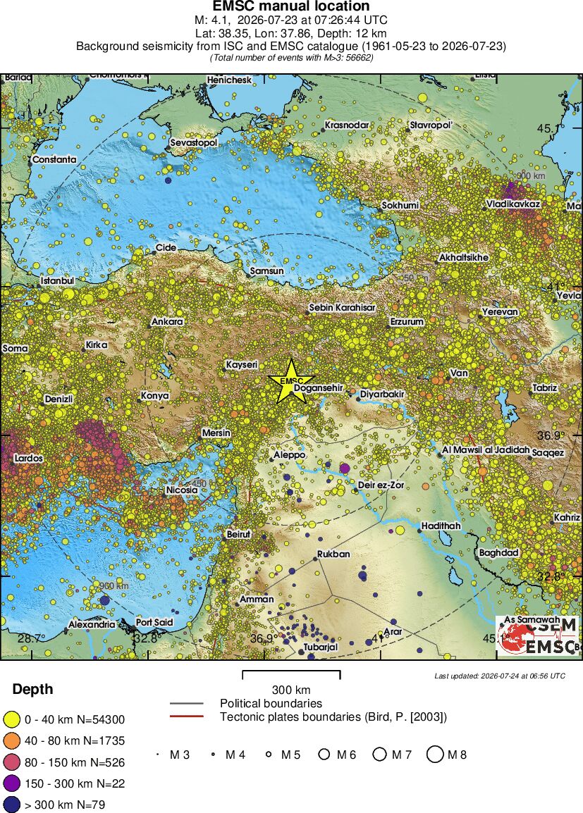 wide historical seismicity