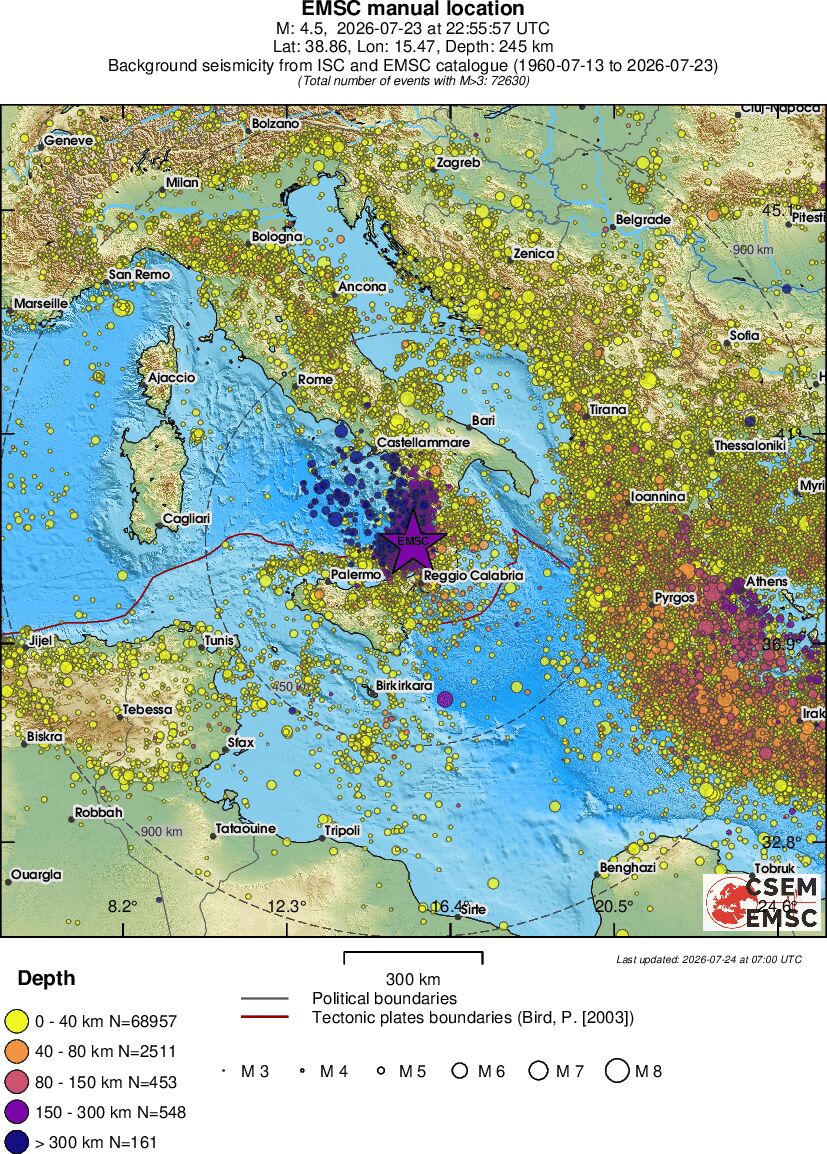 wide historical seismicity