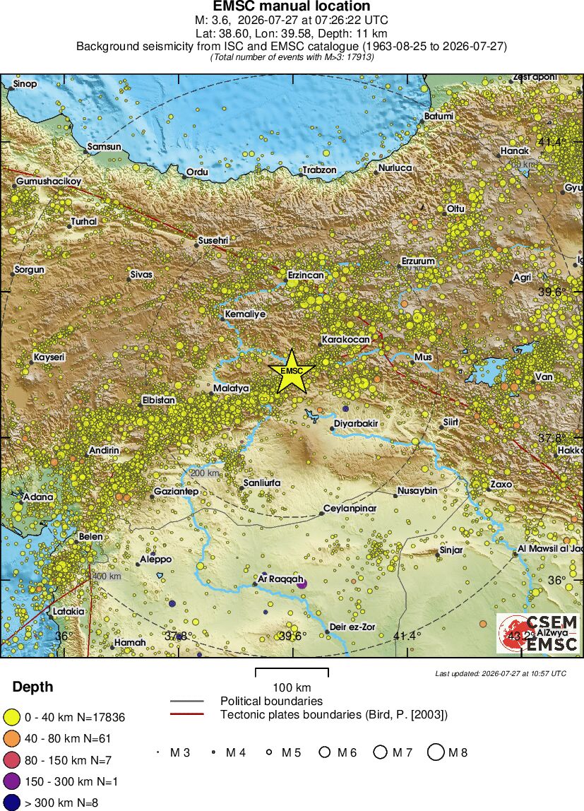 regional historical seismicity