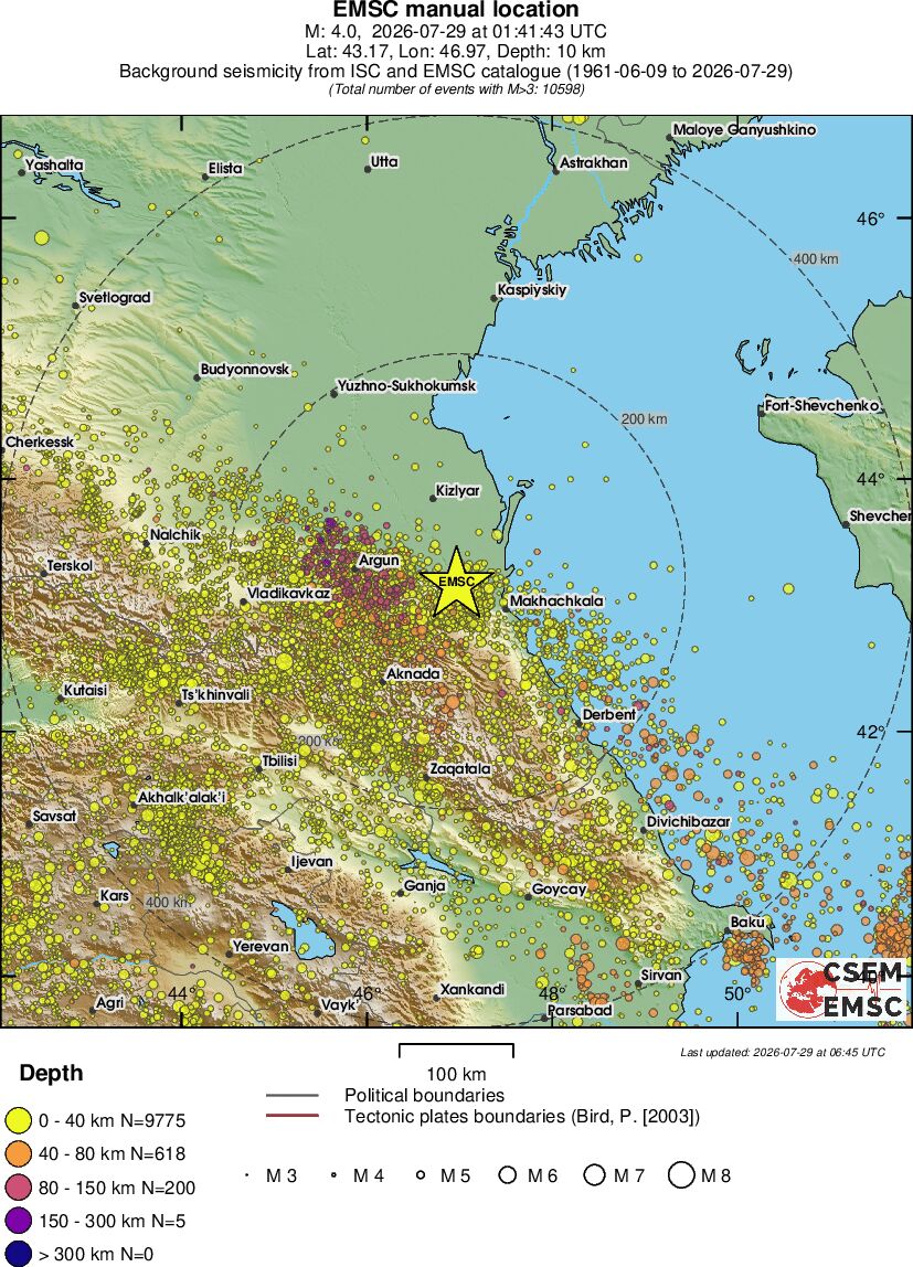 regional historical seismicity