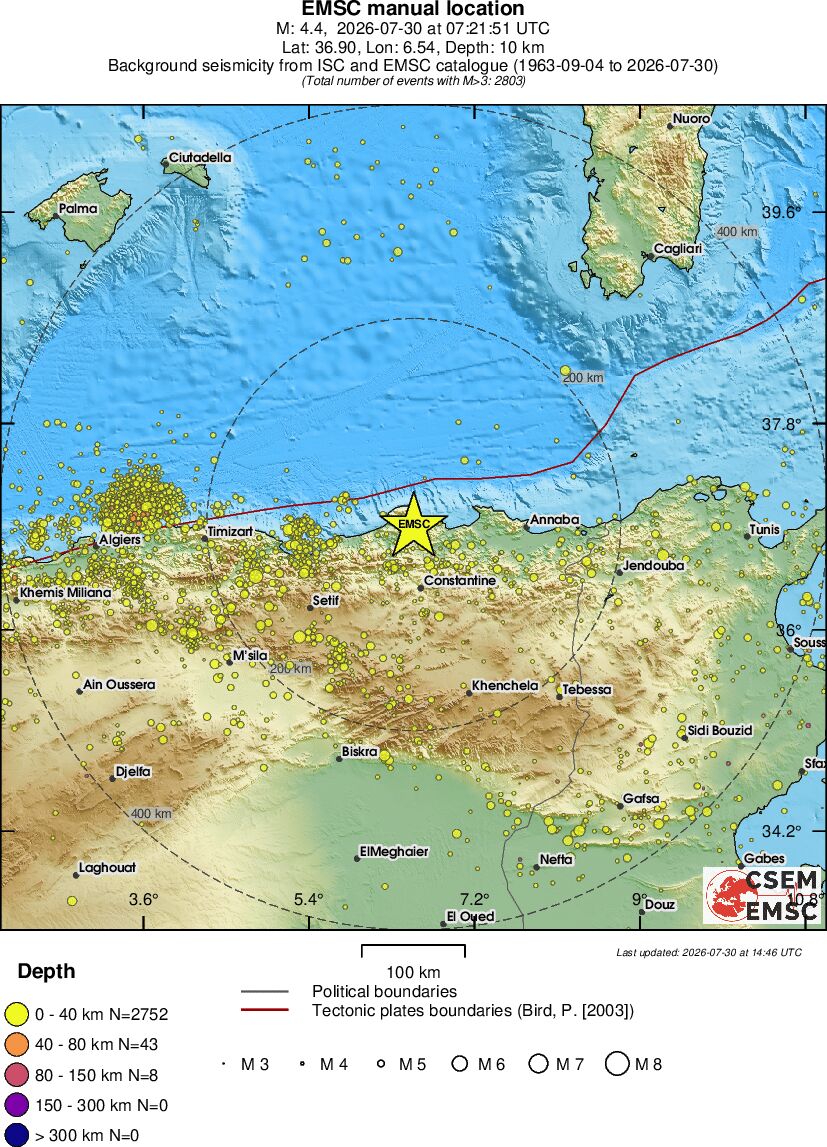 regional historical seismicity