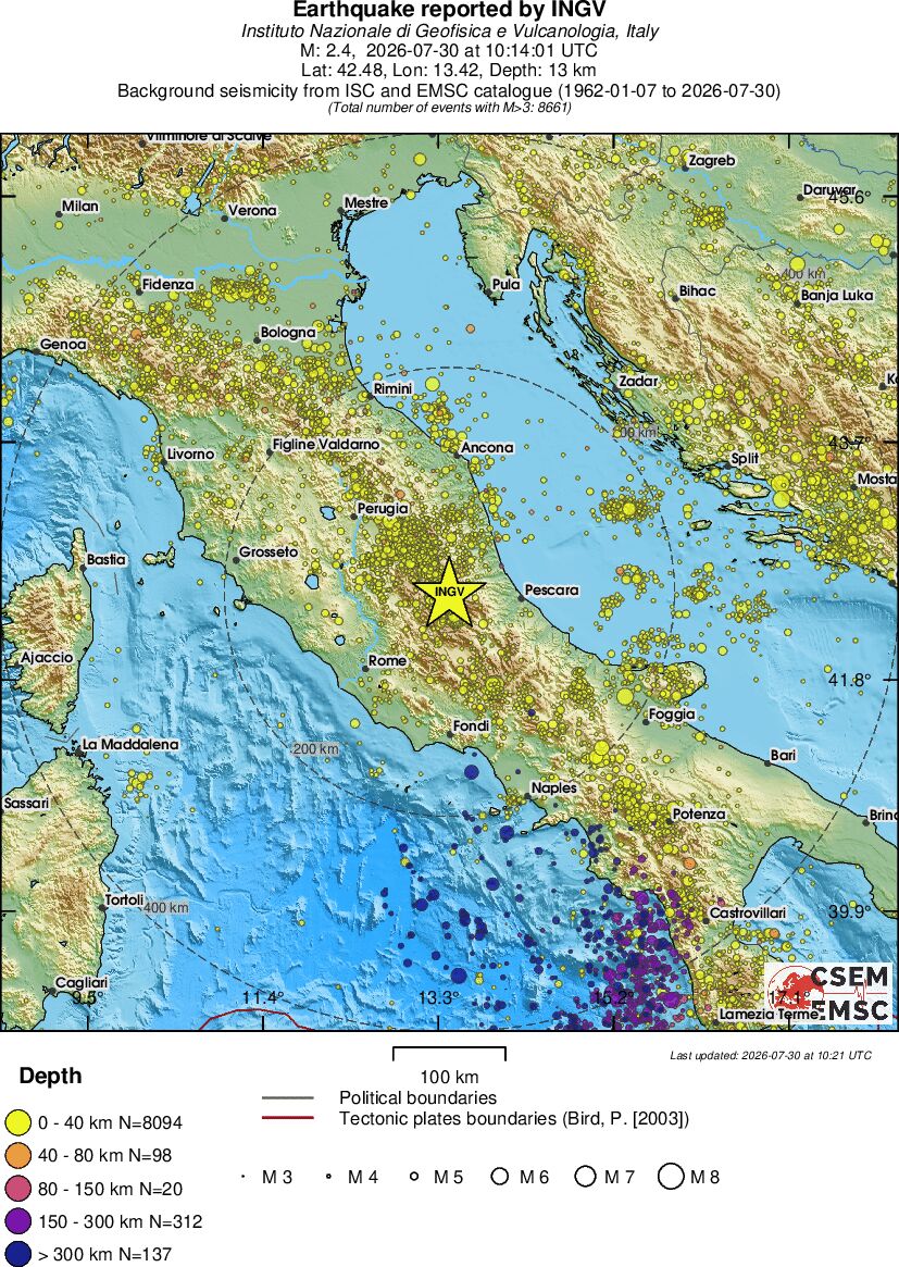 regional historical seismicity