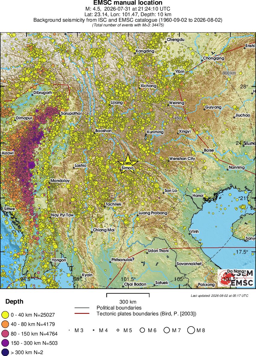 wide historical seismicity