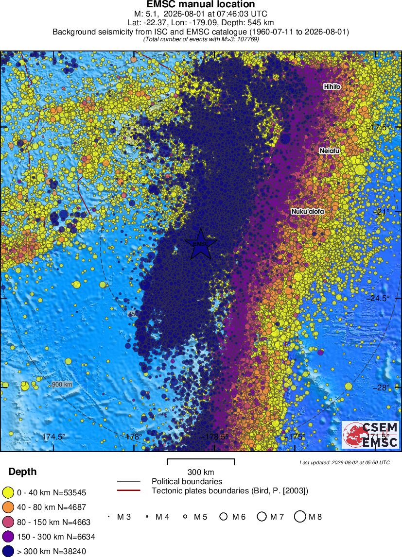 wide historical seismicity