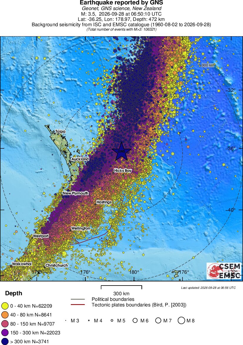 wide historical seismicity