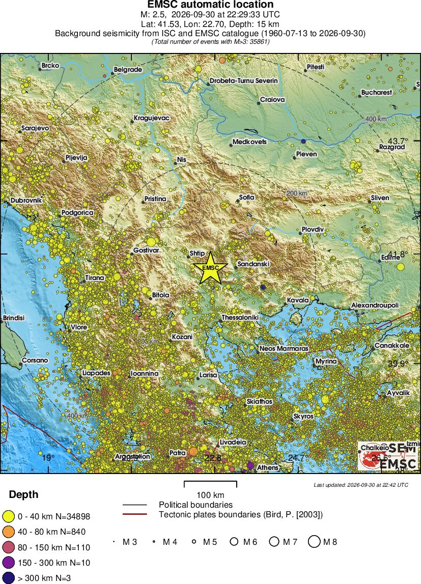 regional historical seismicity