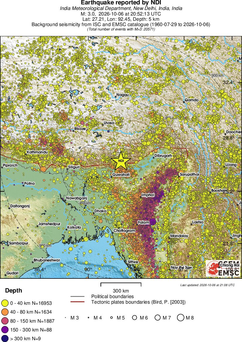 wide historical seismicity