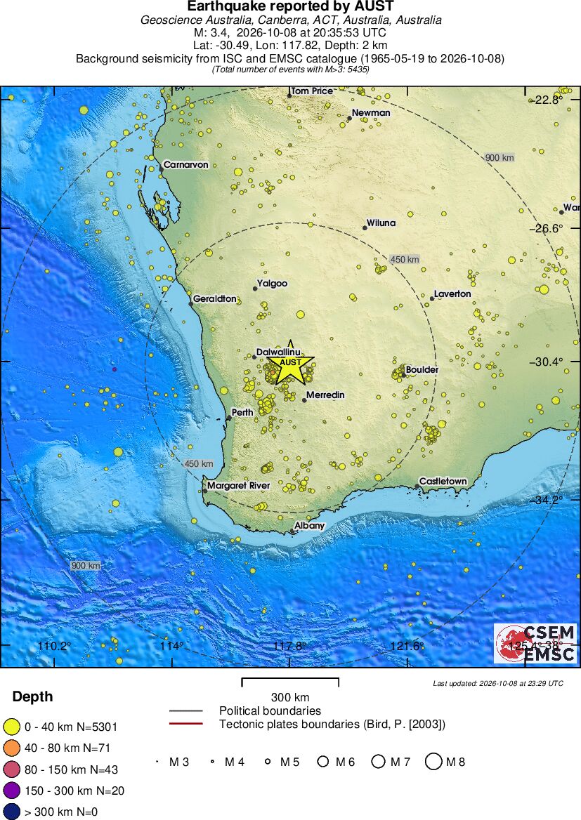 wide historical seismicity