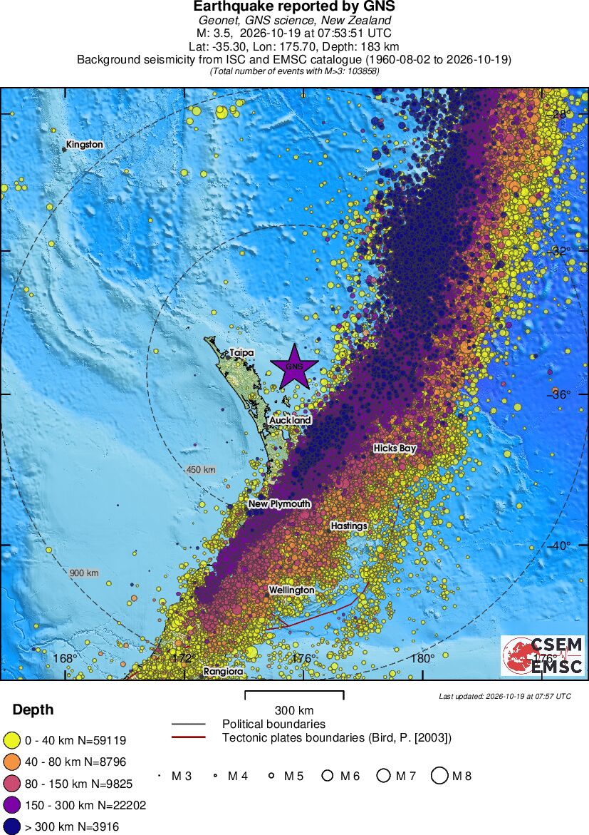 wide historical seismicity