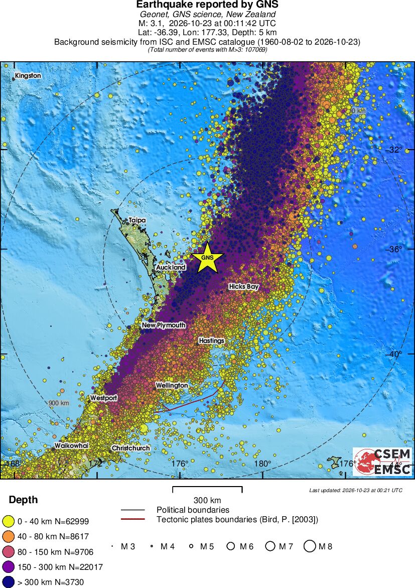 wide historical seismicity