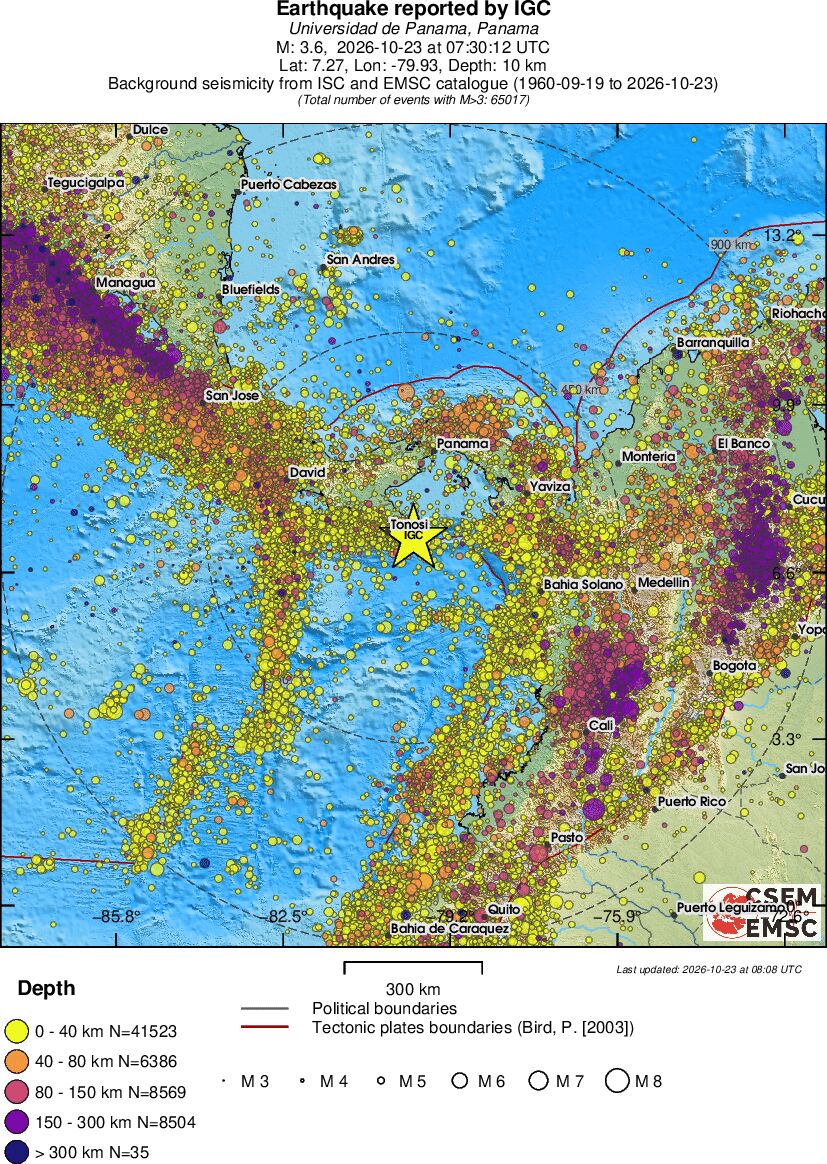wide historical seismicity
