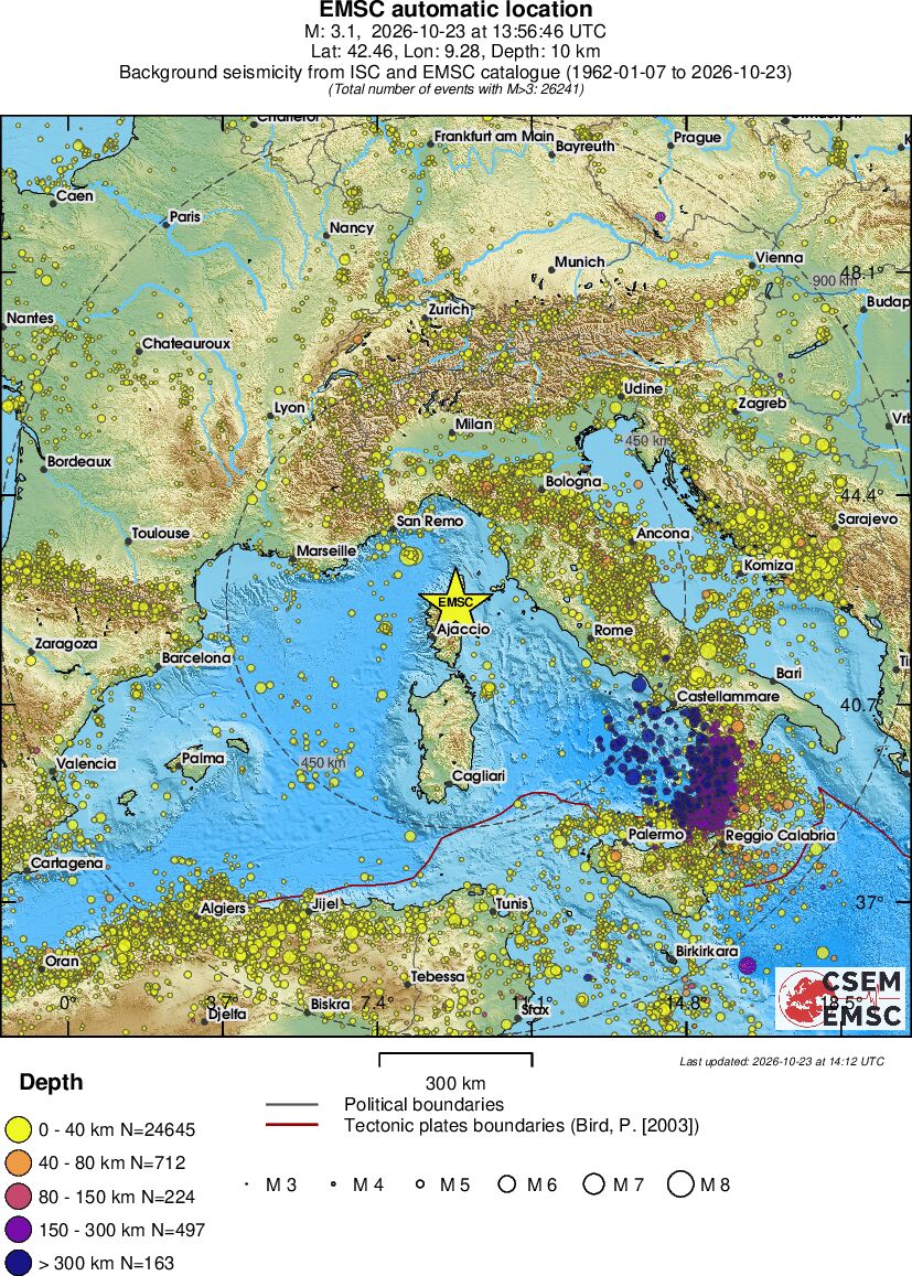 wide historical seismicity