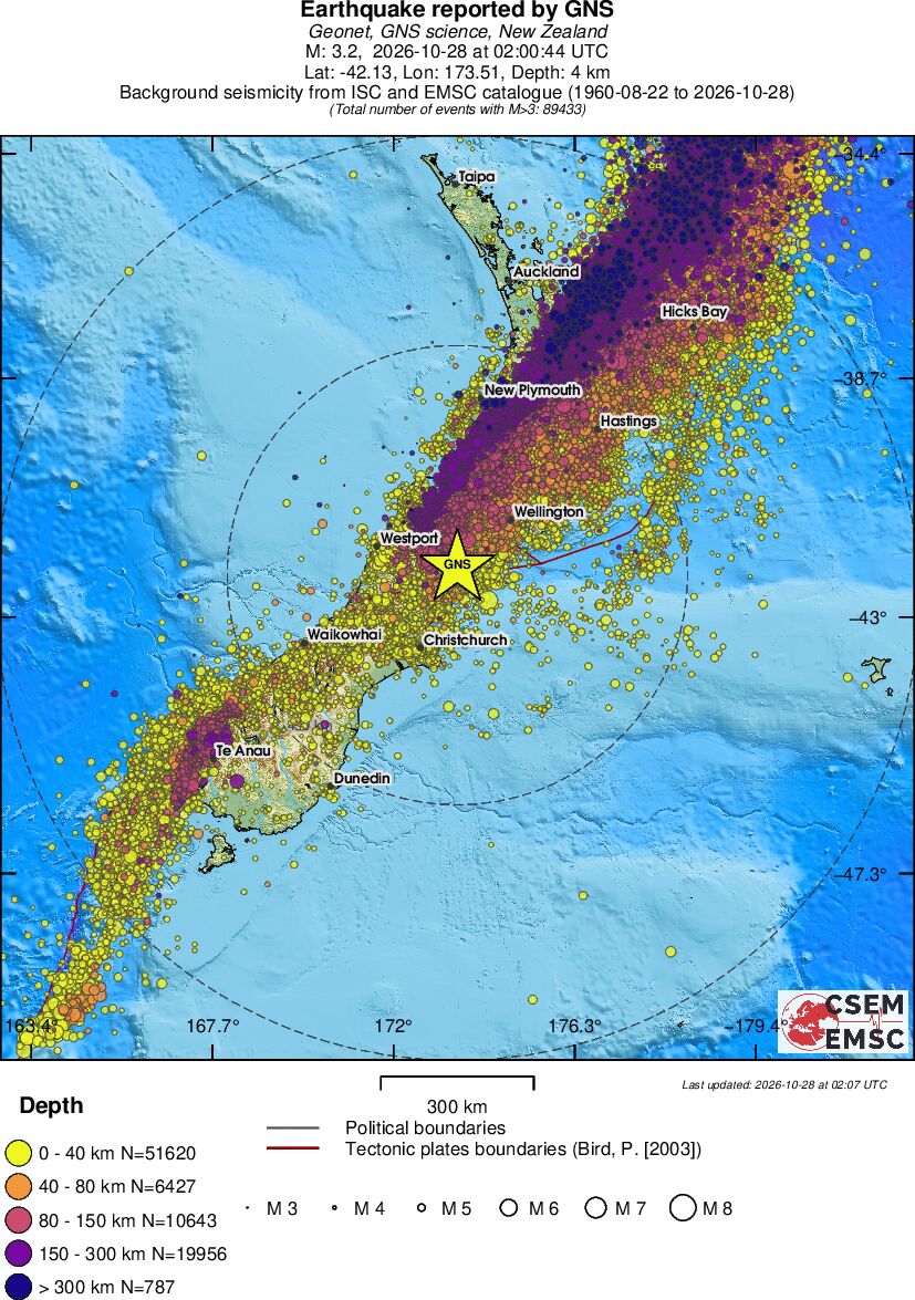 wide historical seismicity