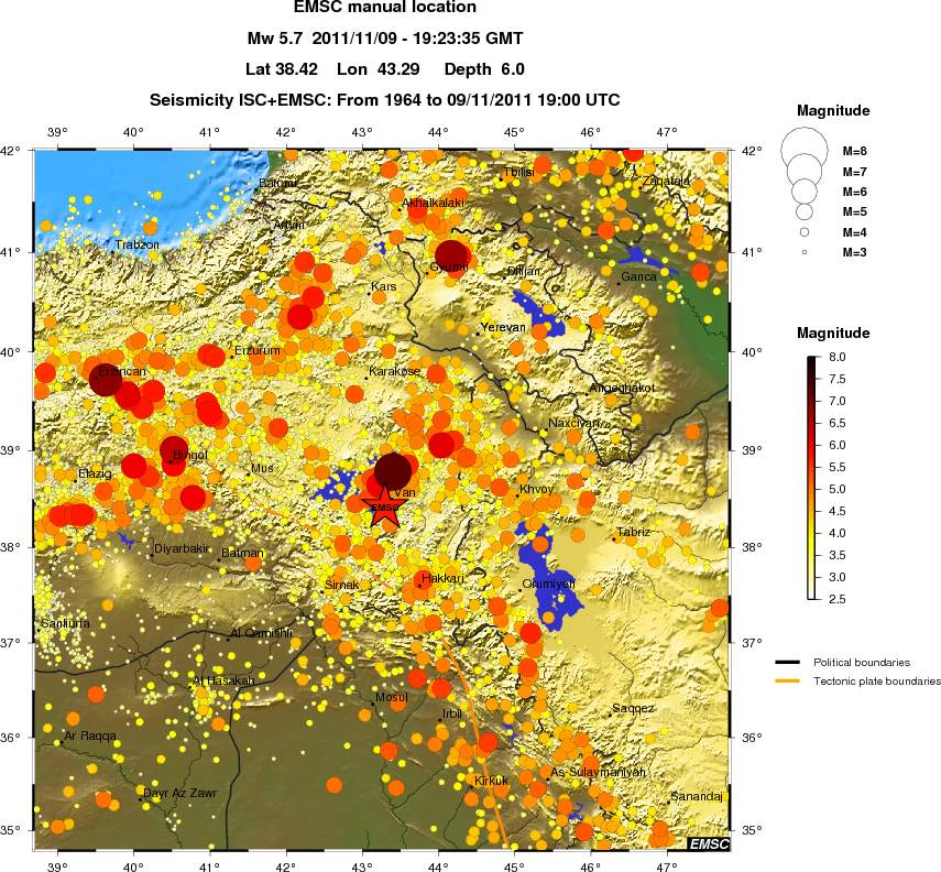 regional magnitude historical seismicity