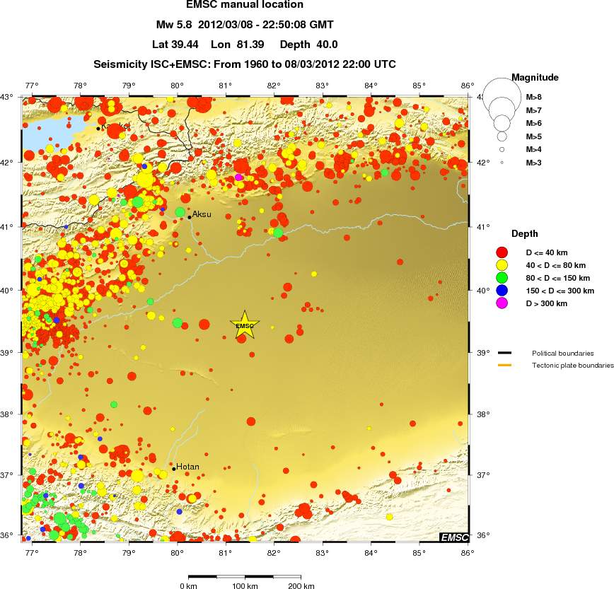 regional historical seismicity