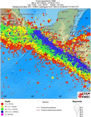 wide historical seismicity