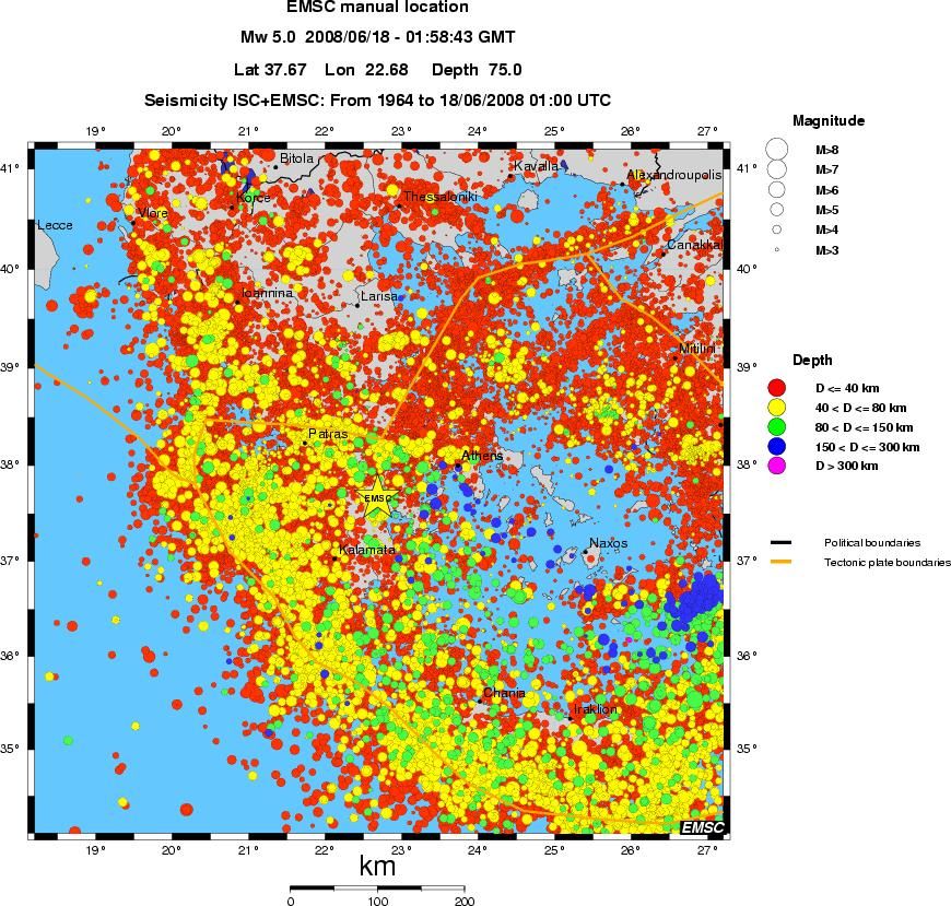 regional historical seismicity