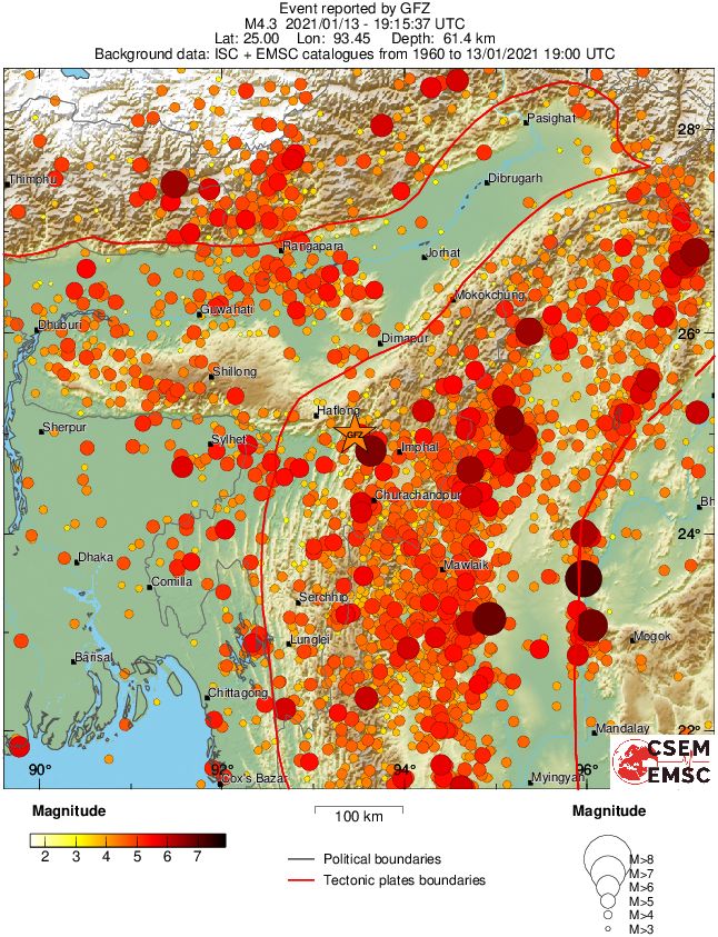 regional magnitude historical seismicity