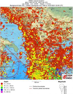 regional historical seismicity