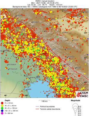 regional historical seismicity