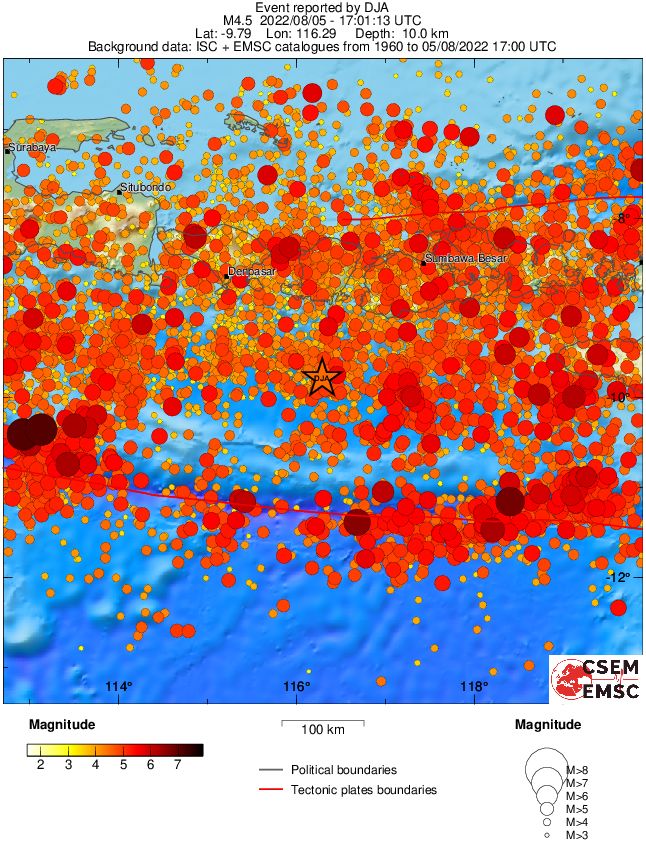 regional magnitude historical seismicity