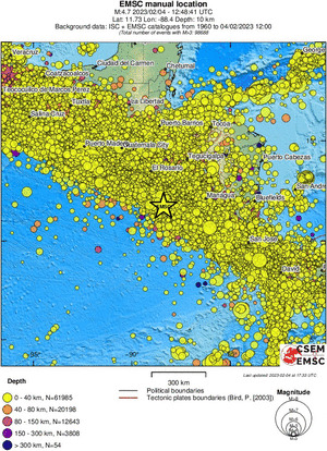 wide historical seismicity