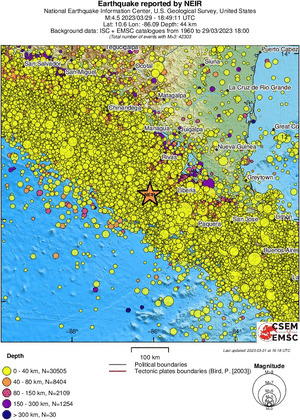 regional historical seismicity