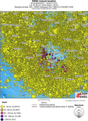 regional historical seismicity
