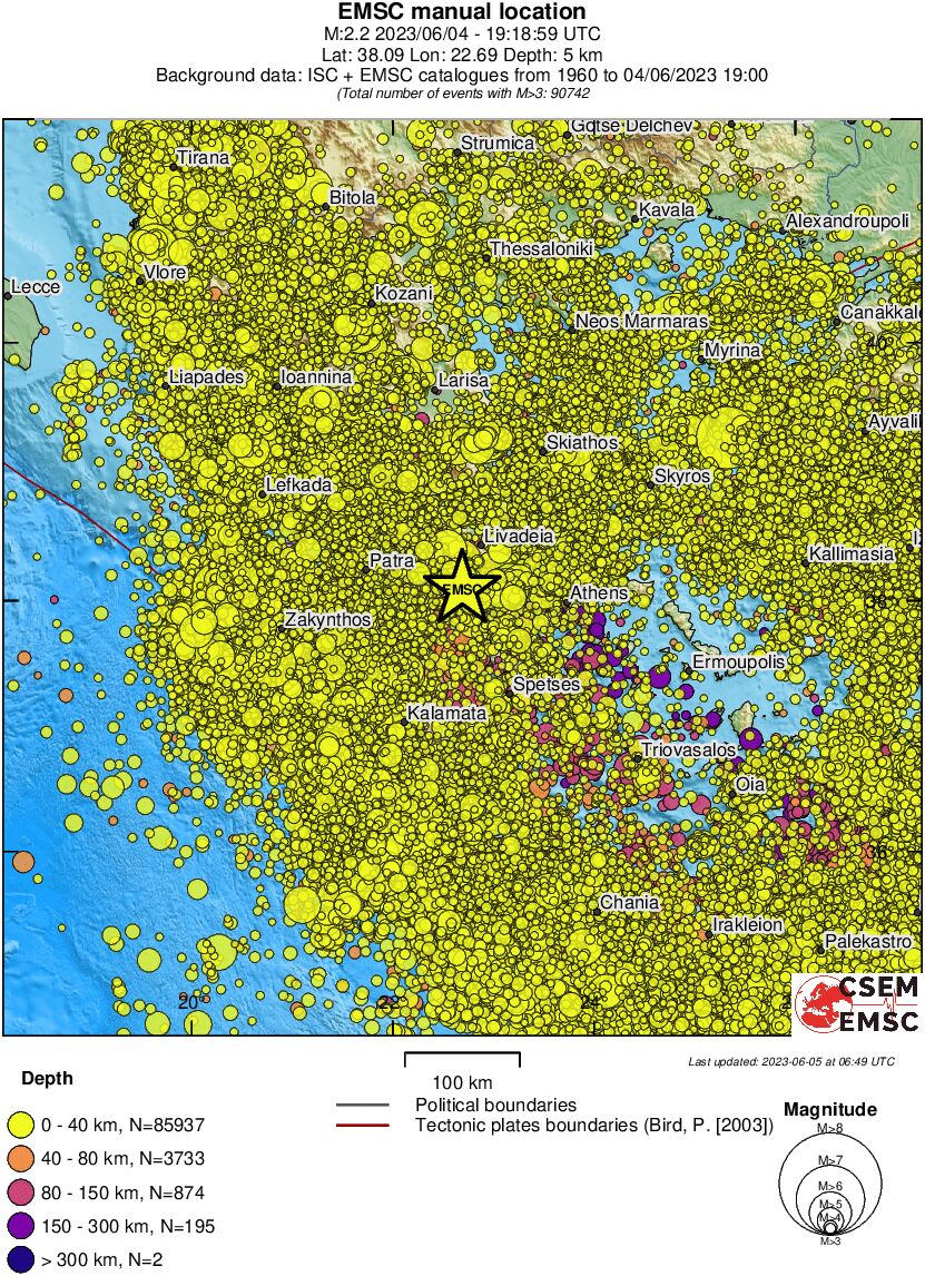regional historical seismicity
